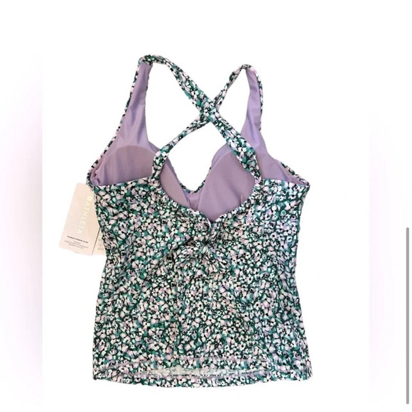 New Athleta plunging tankini top size small cup size d to dd camo flora gables. - Picture 5 of 7